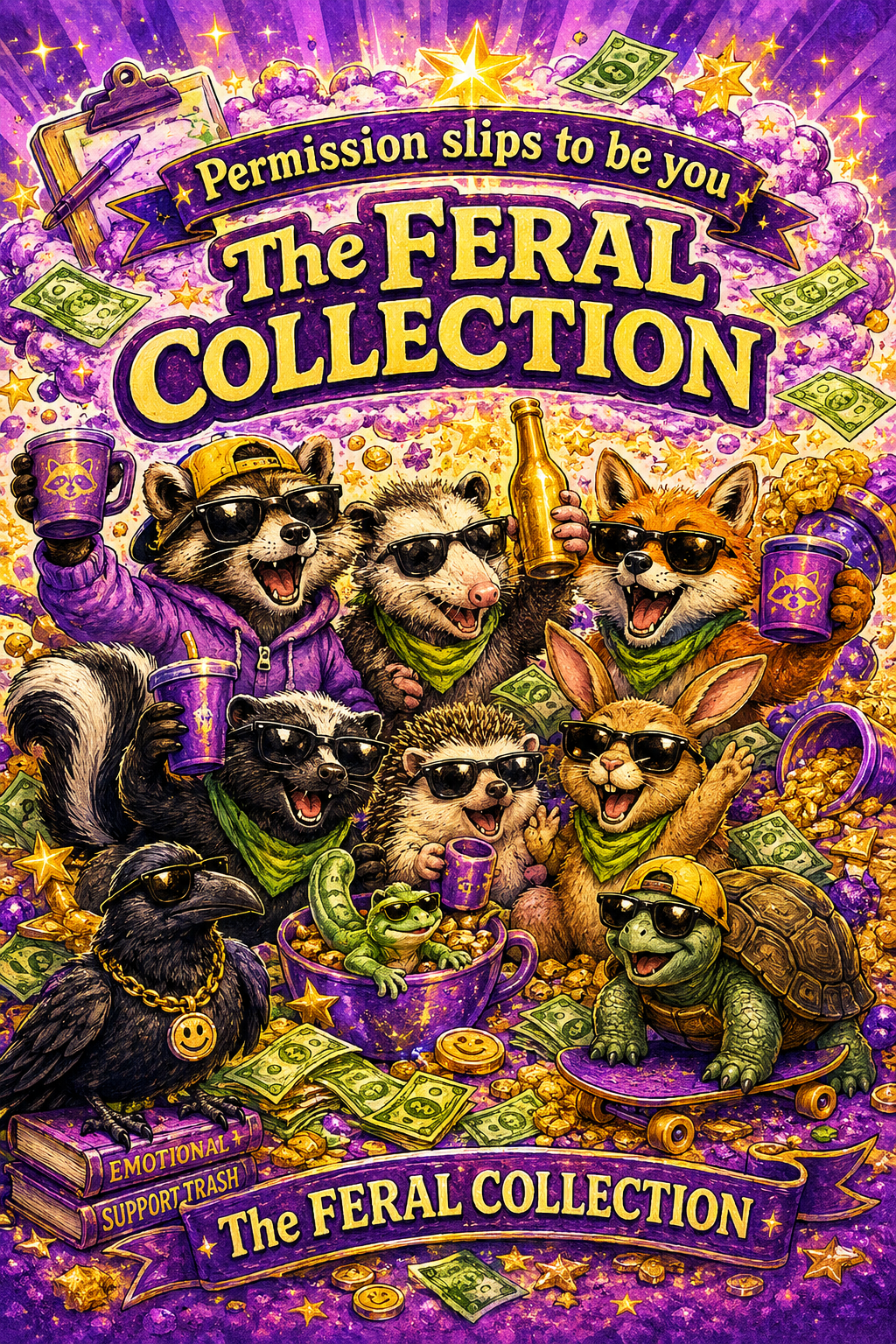 The Feral Collection: Unhinged Sticky Notes